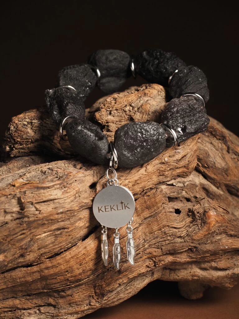 Браслет женский из Обсидиана №2