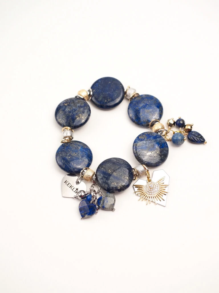 Браслет женский из Лазурита и Гематита