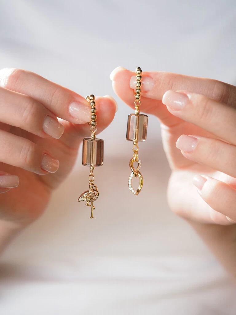 Серьги из Раухтопаза №4