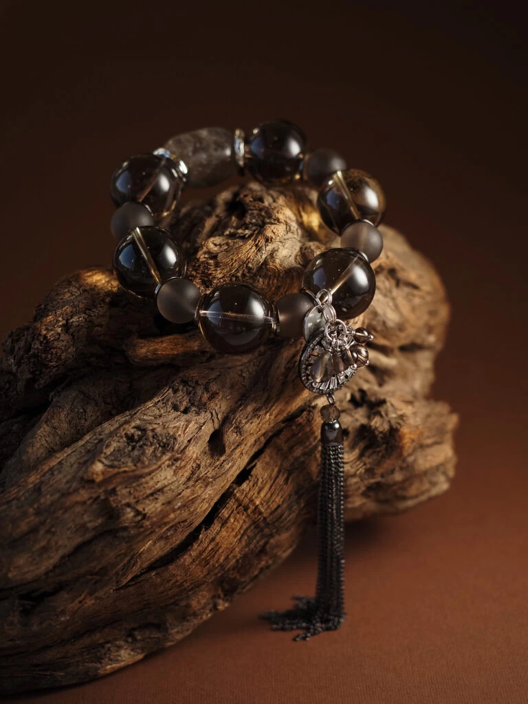 Браслет женский из Раухтопаза №7