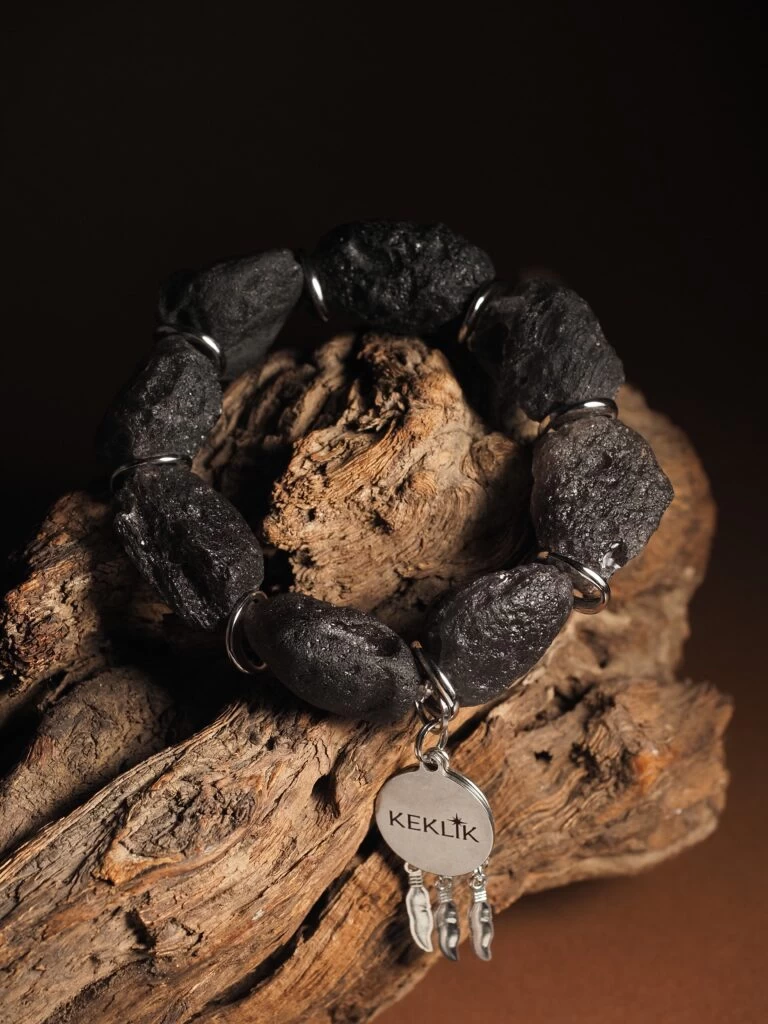 Браслет женский из Обсидиана №2