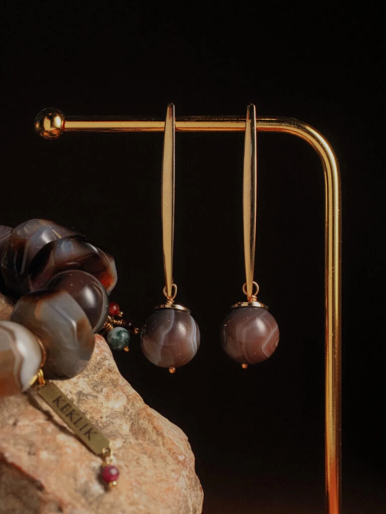 Серьги из Агата №1