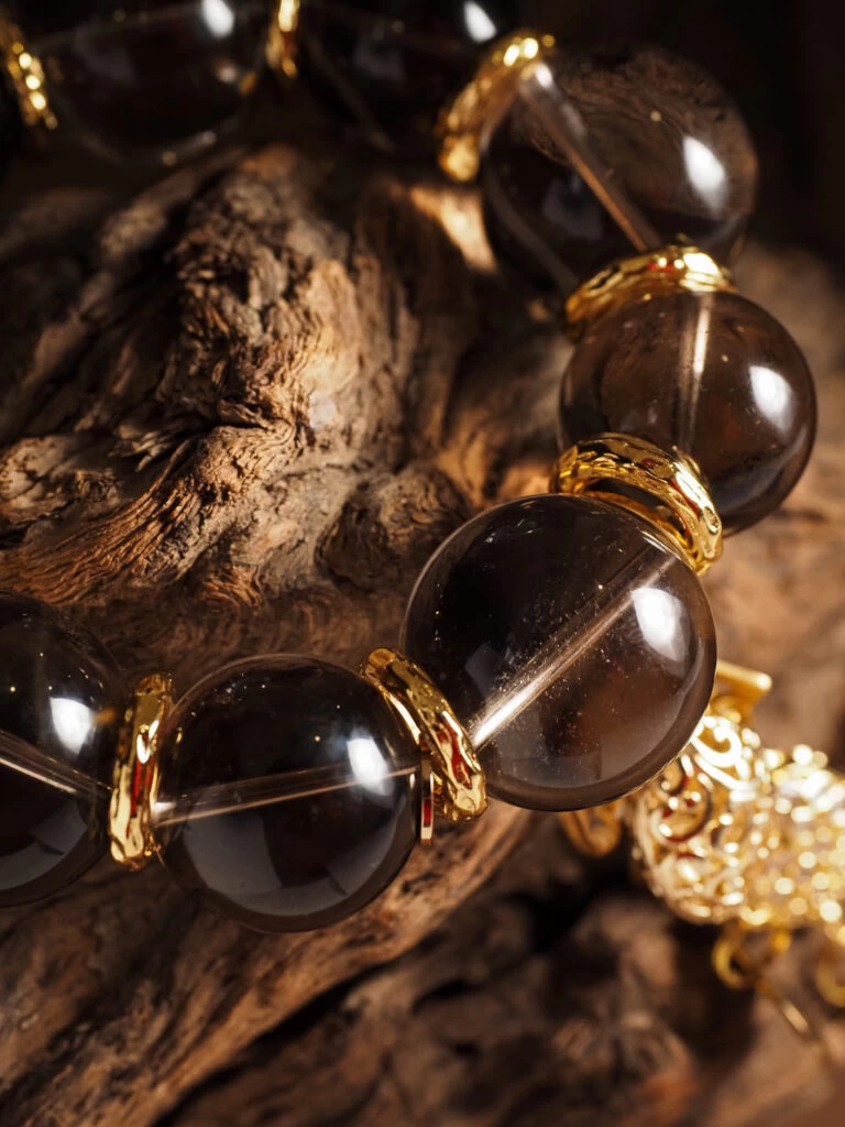 Браслет женский из Раухтопаза №11