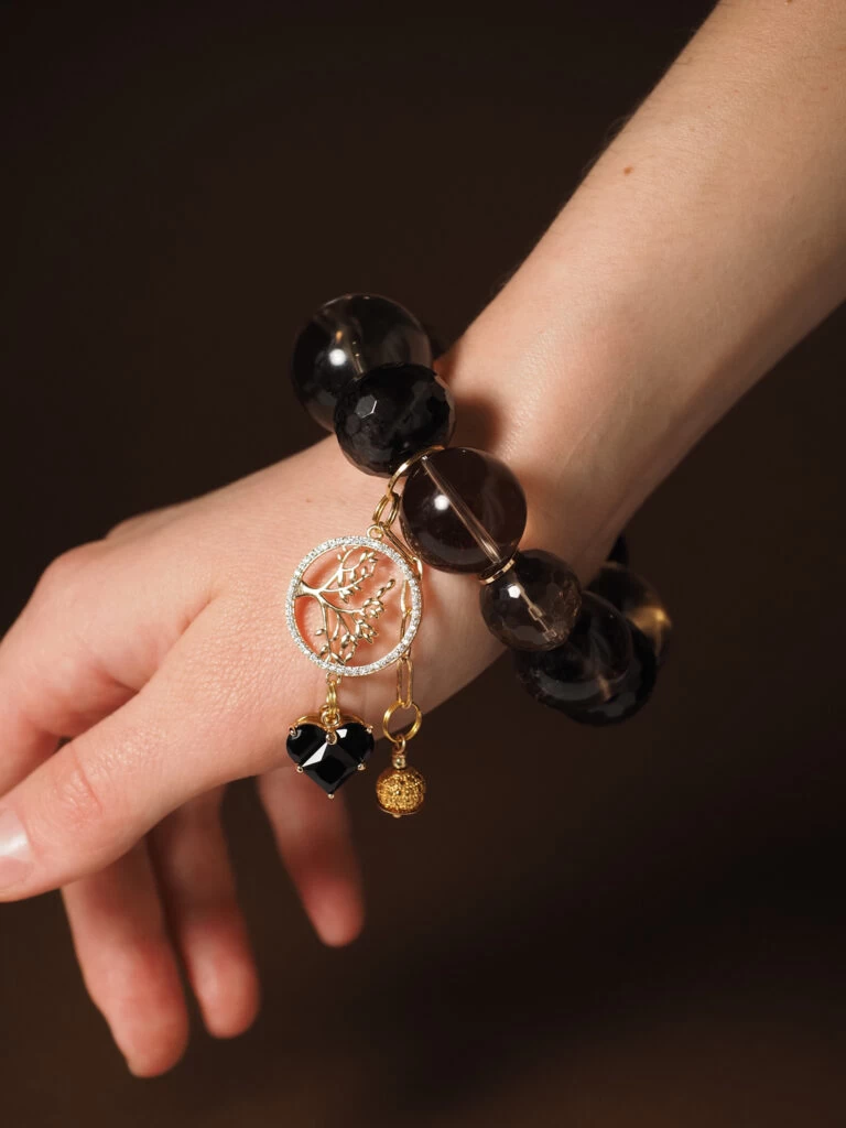 Браслет женский из Раухтопаза №8