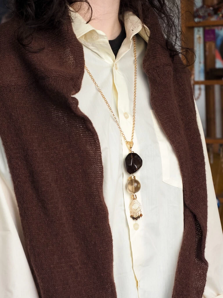 Подвеска женская из Раухтопаза №2