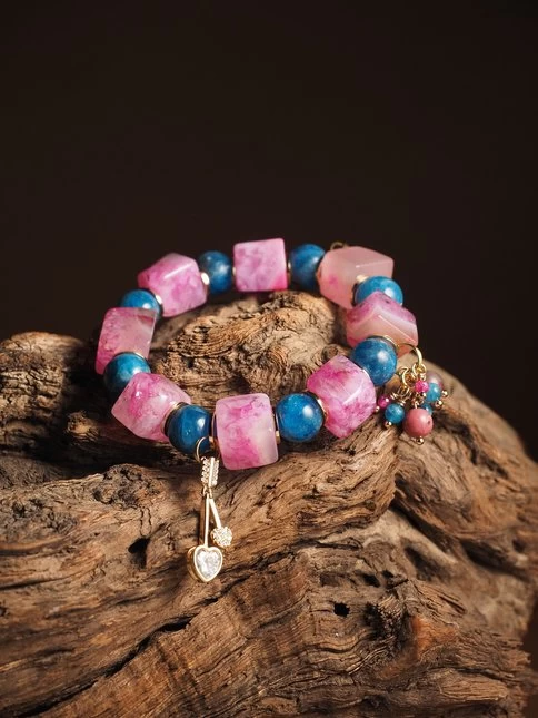 Браслет женский из Агата и Апатита