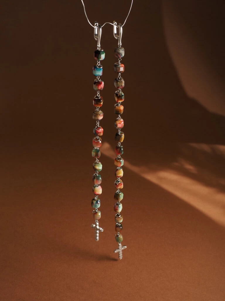 Серьги из Тигрового глаза №1