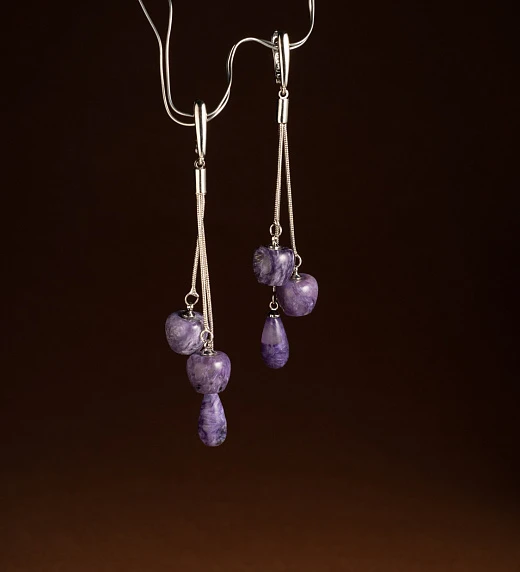 Серьги из Чароита