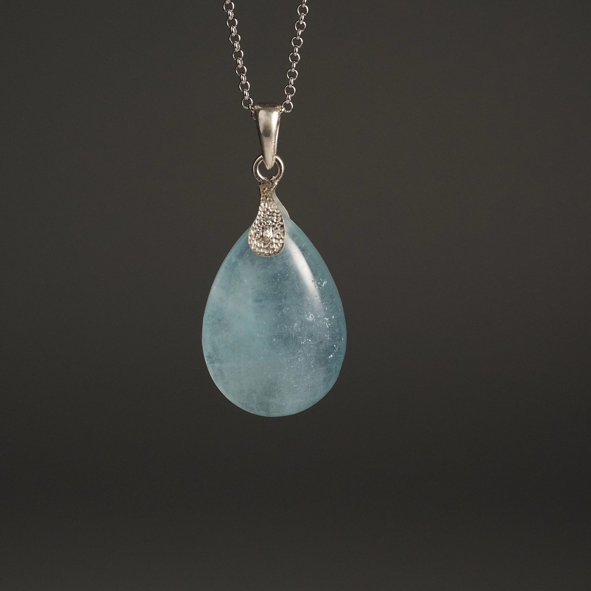 Кулон из Аквамарина с цепочкой №2