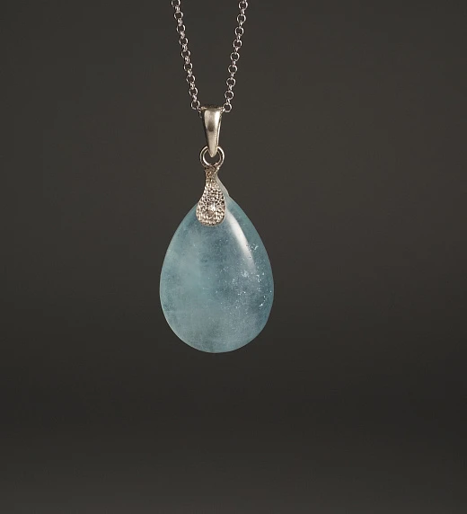 Кулон из Аквамарина с цепочкой №2