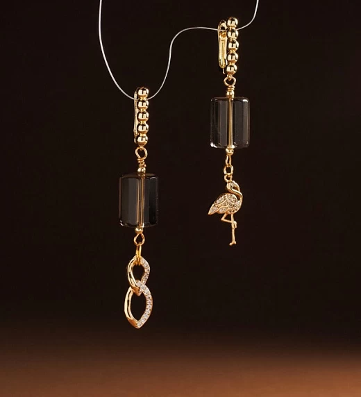 Серьги из Раухтопаза №4