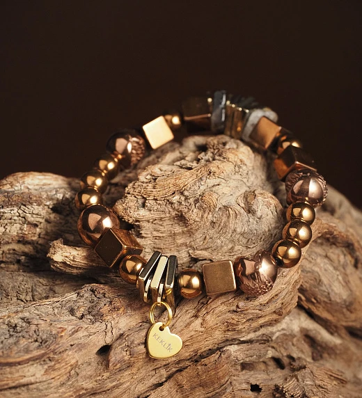 Браслет женский из Гематита и Лабрадора