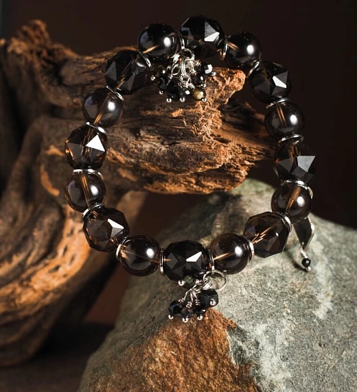 Браслет женский из Раухтопаза №15