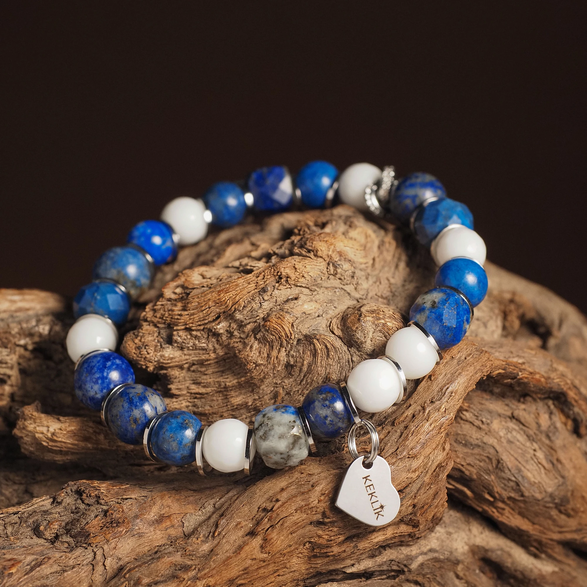 Браслет лаконичный из Агата и Лазурита