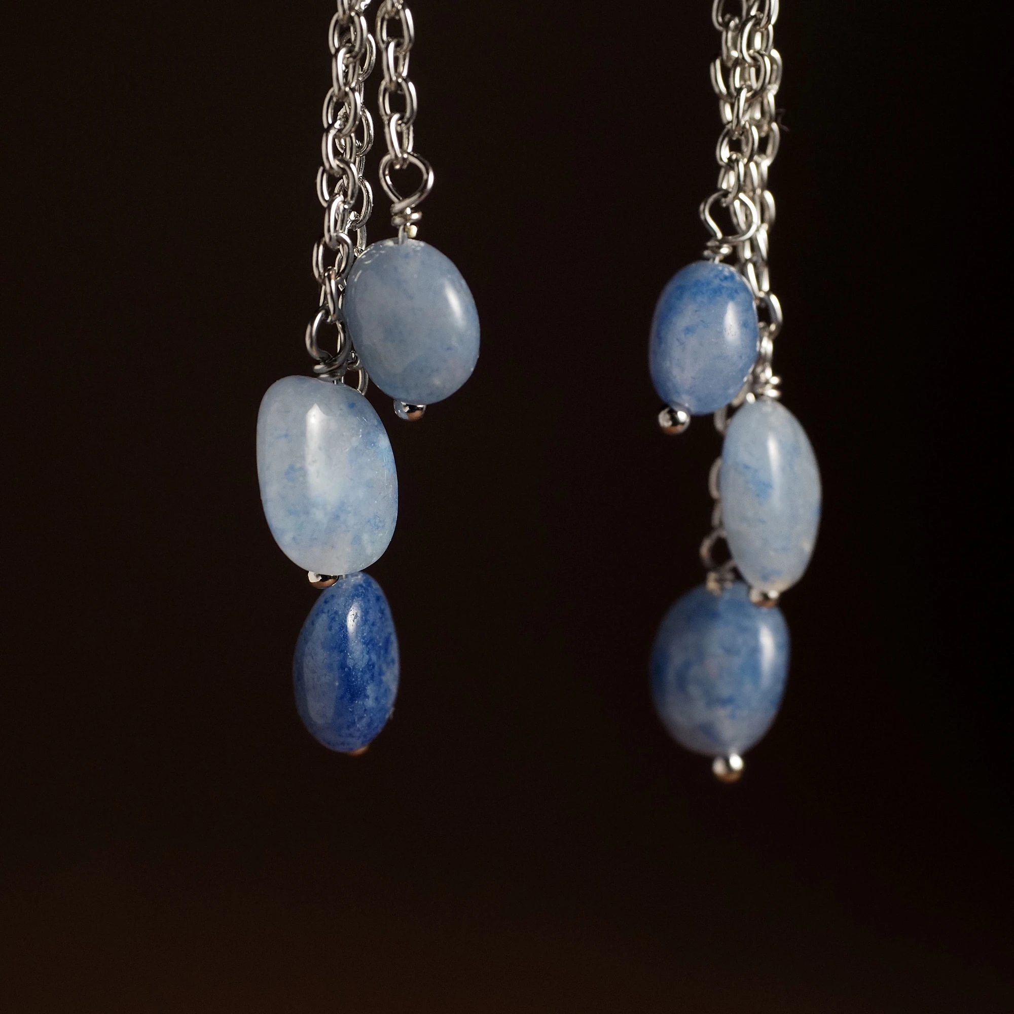 Серьги из синего Авантюрина