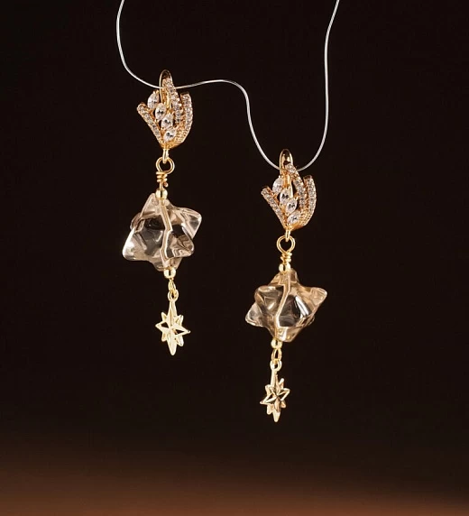 Серьги из Раухтопаза №1