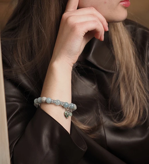Браслет женский из Аквамарина №2