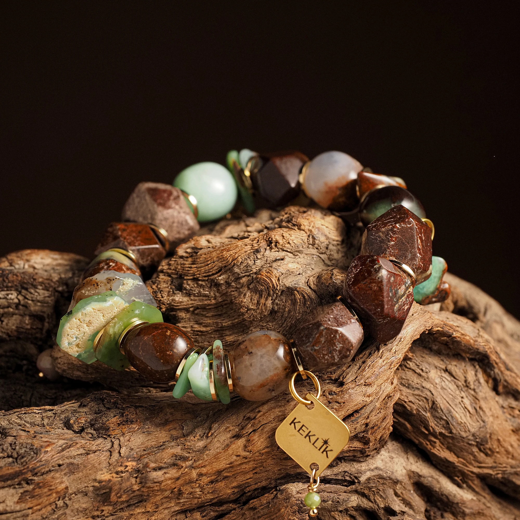 Браслет женский из Хризопраза №1