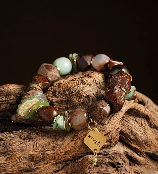 Браслет женский из Хризопраза №1