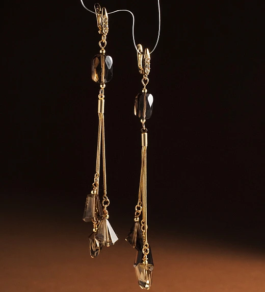 Серьги из Раухтопаза №7