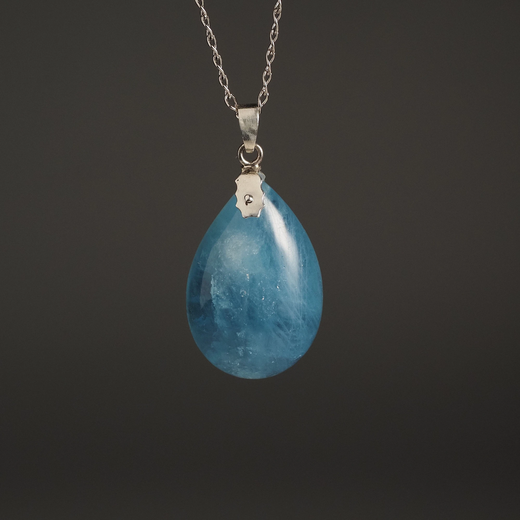 Кулон из Аквамарина с цепочкой №3