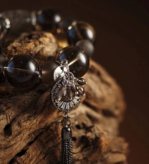 Браслет женский из Раухтопаза №8