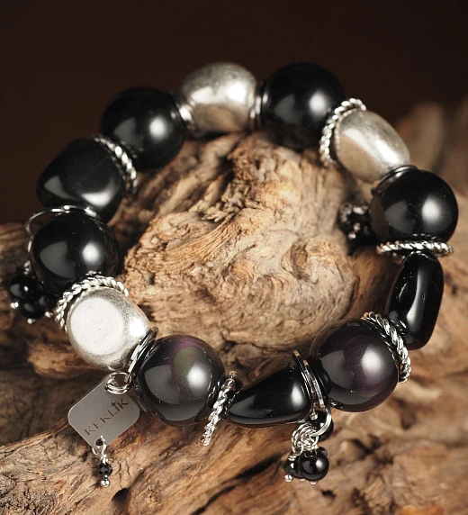 Браслет женский из Обсидиана