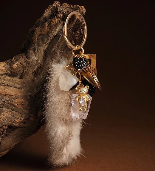 Брелок из Агата и Аквакварца №5