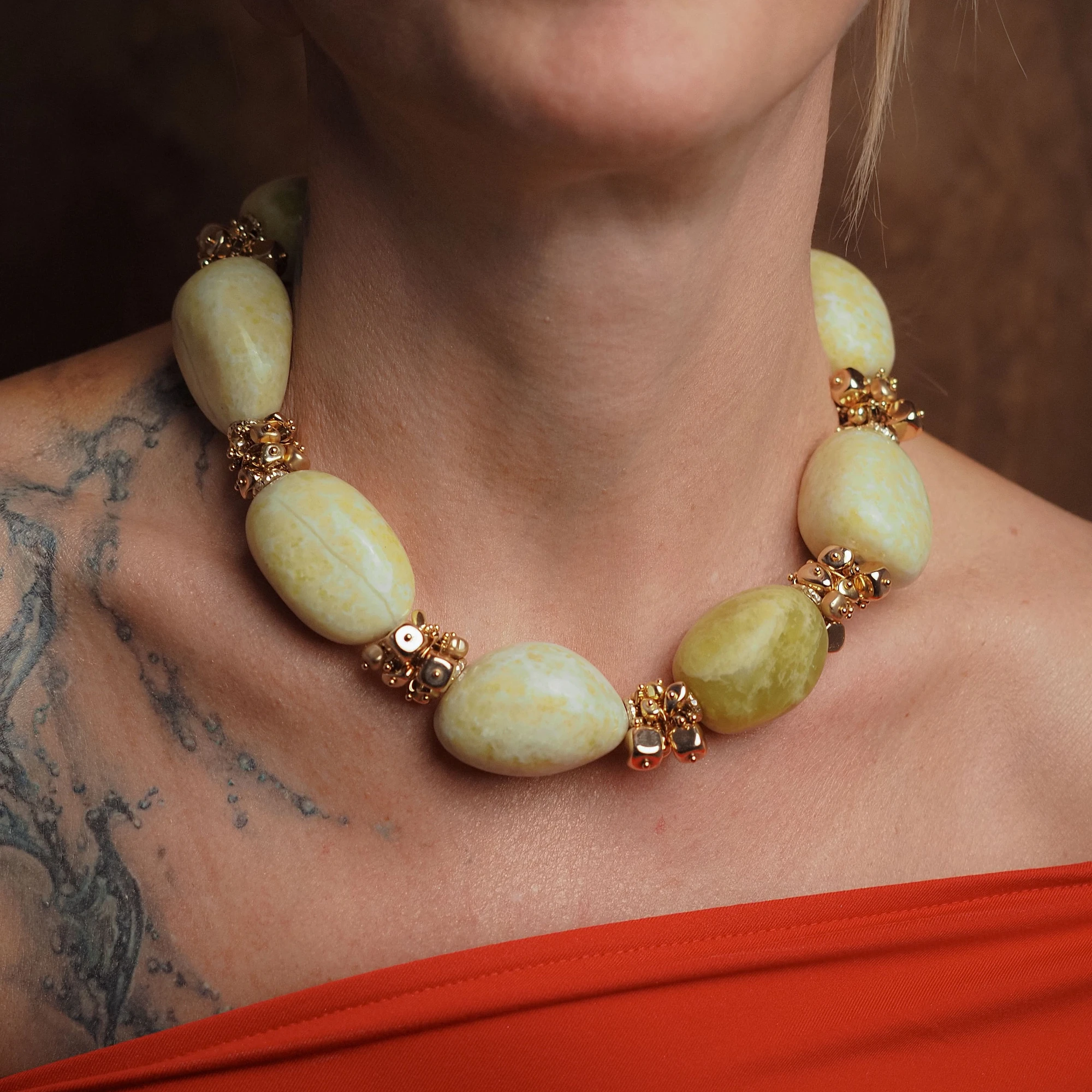 Чокер женский из Жадеита №1