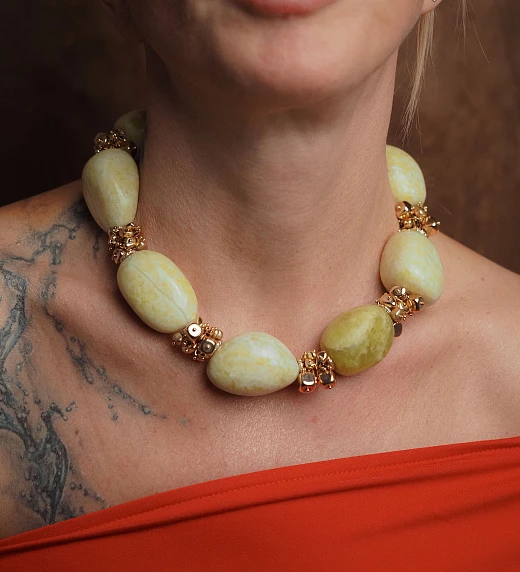 Чокер женский из Жадеита №1