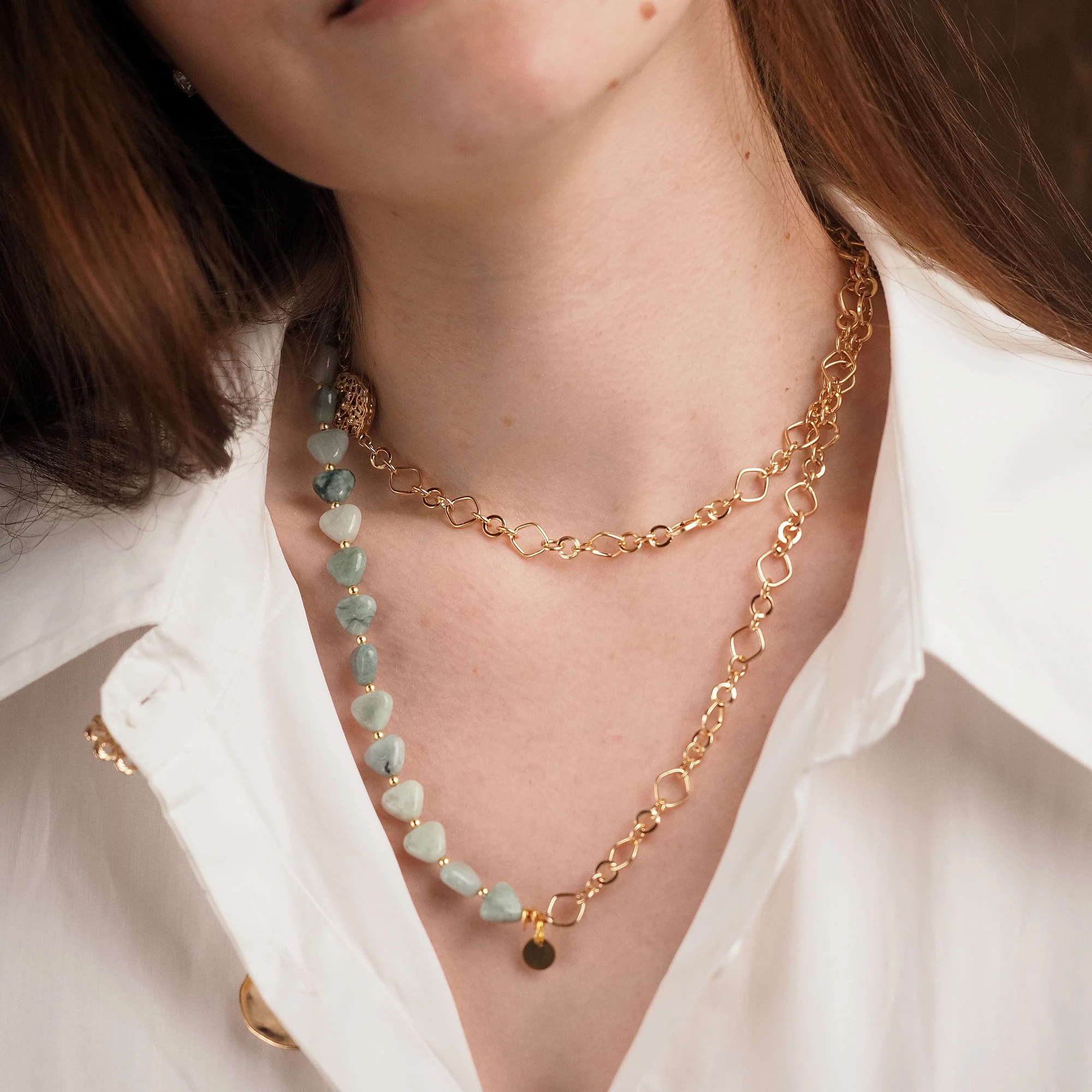 Колье из Нефрита