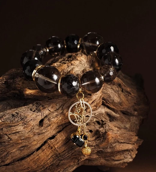 Браслет женский из Раухтопаза №8