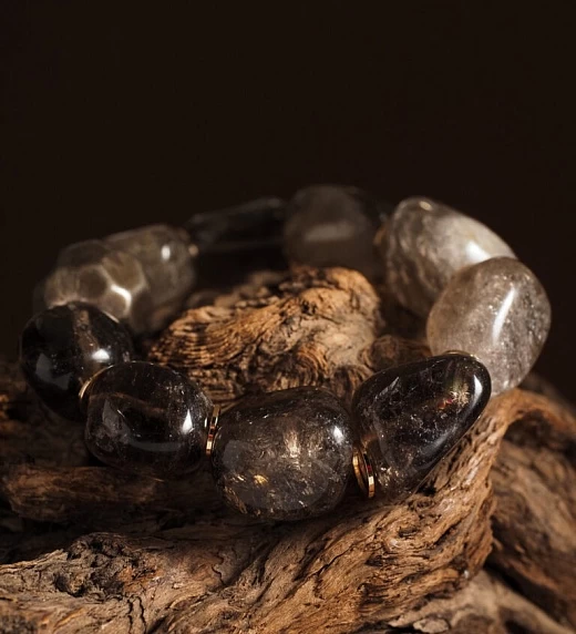 Браслет женский из Раухтопаза №6