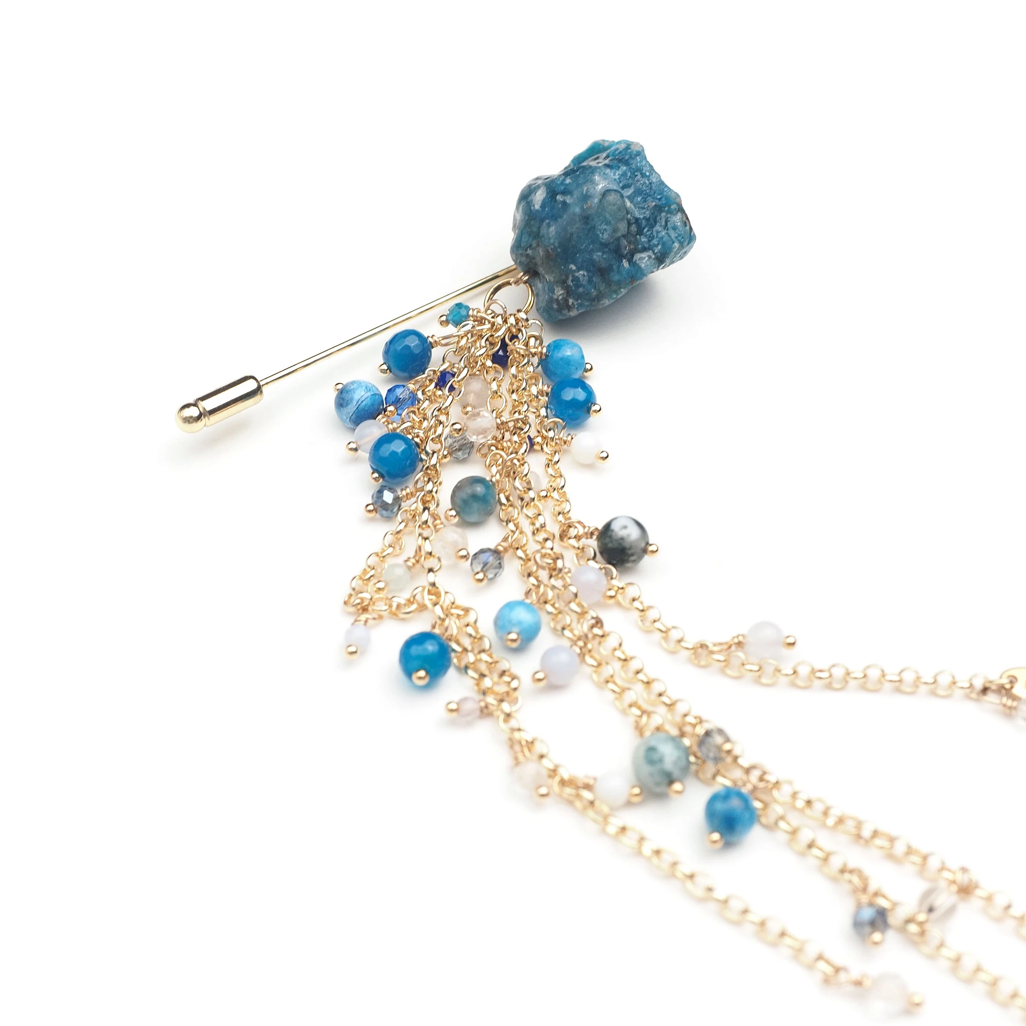 Брошь из Агата и Апатита