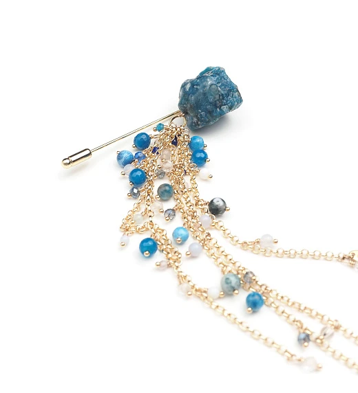 Брошь из Агата и Апатита