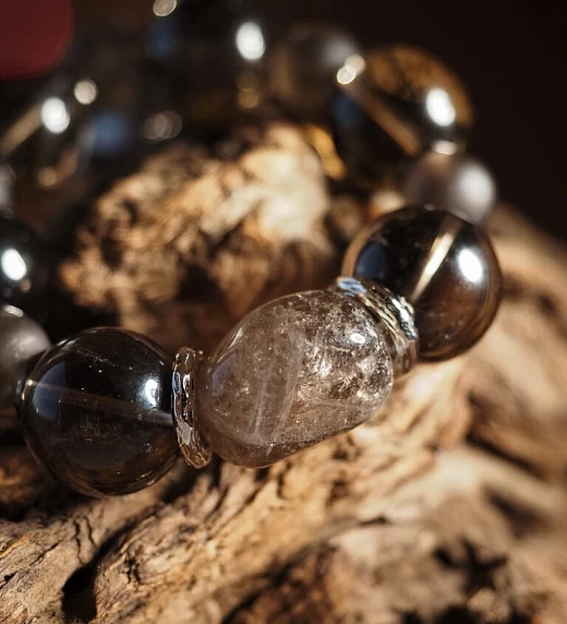 Браслет женский из Раухтопаза №7