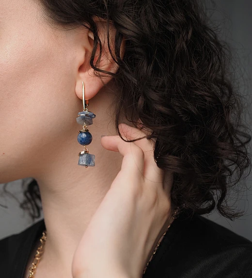 Серьги из Кианита
