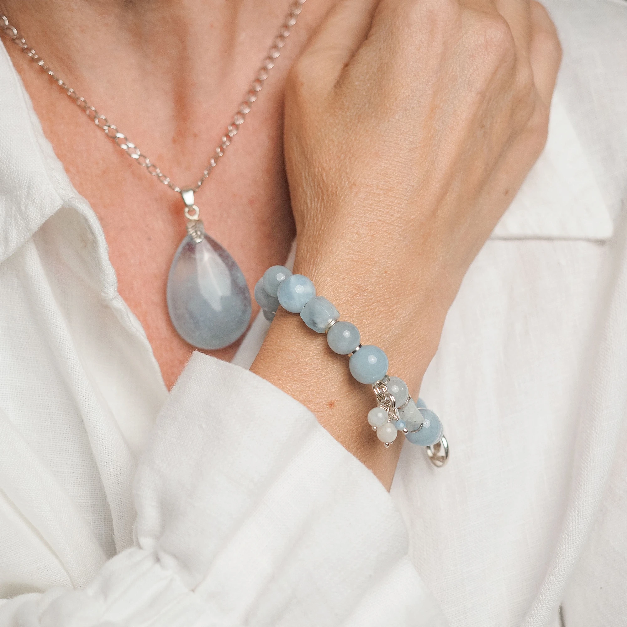 Браслет женский из Аквамарина