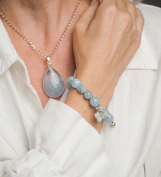 Браслет женский из Аквамарина
