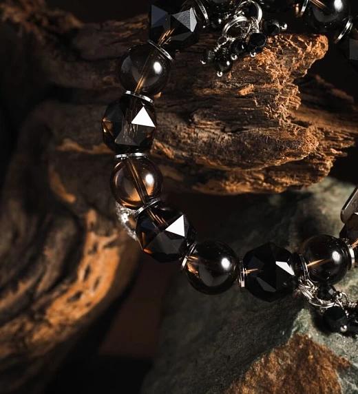 Браслет женский из Раухтопаза №15