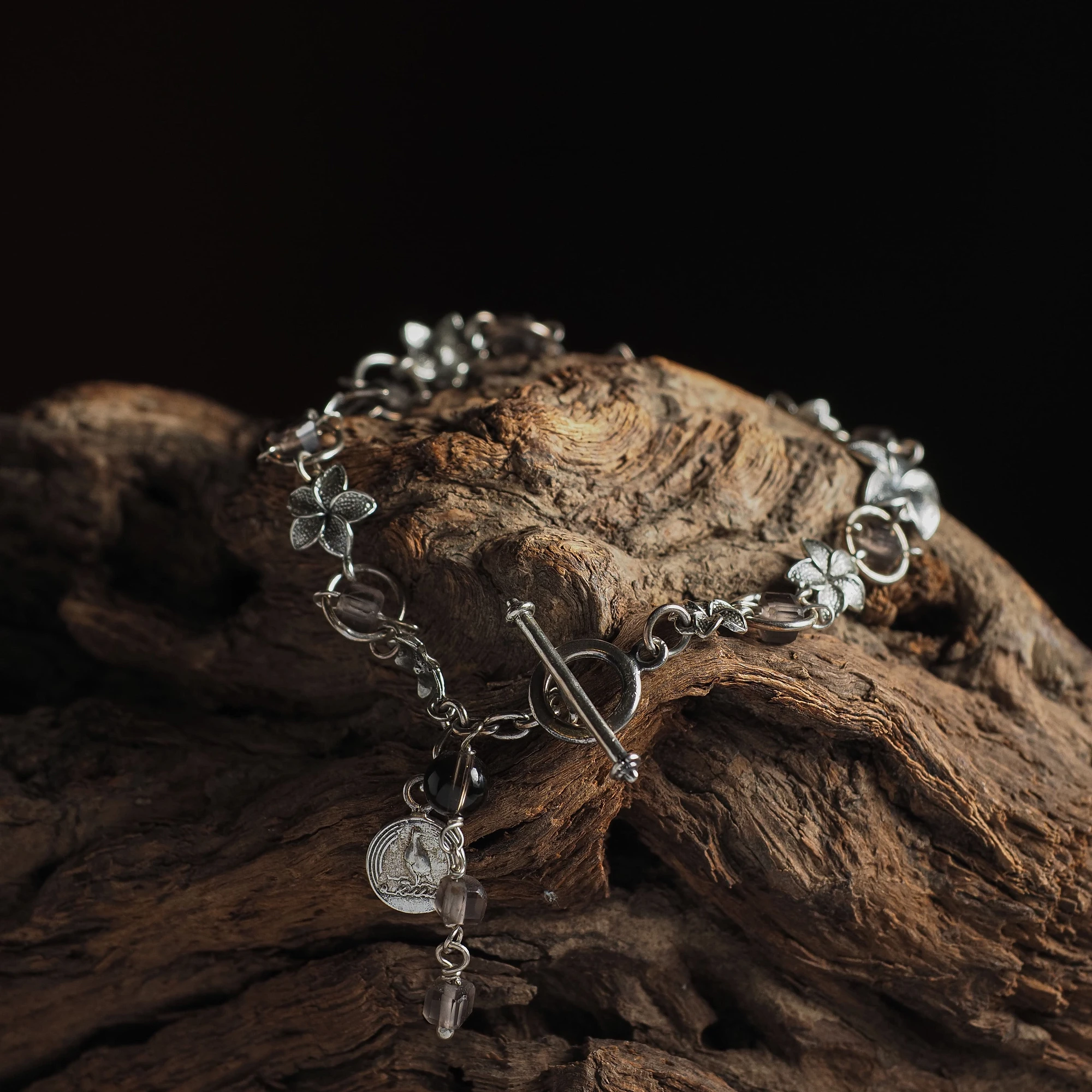 Браслет женский из Раухтопаза №14