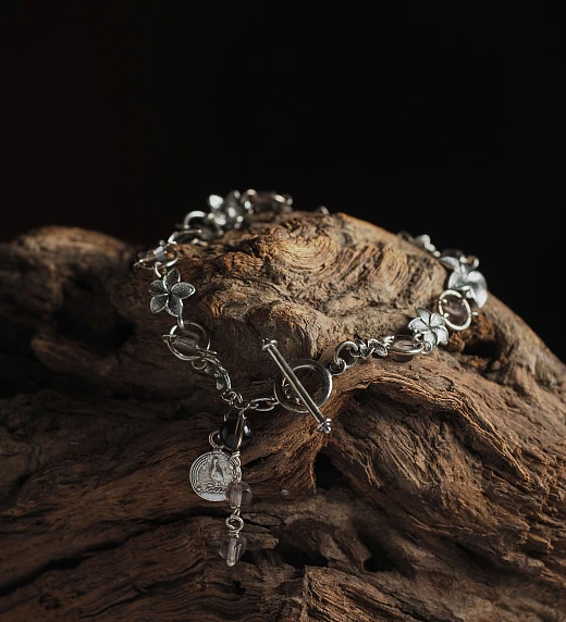 Браслет женский из Раухтопаза №14