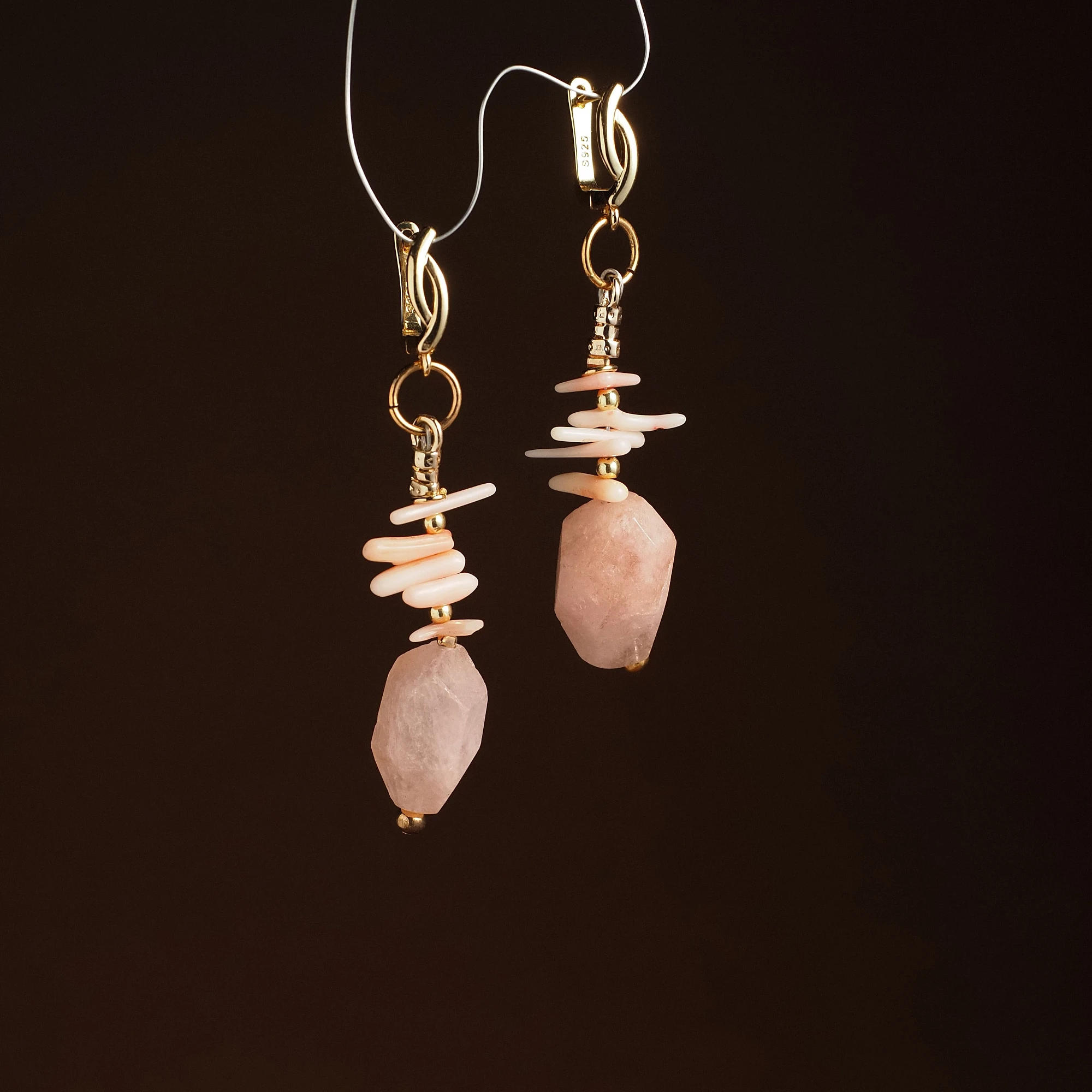 Серьги из Берилла и Коралла