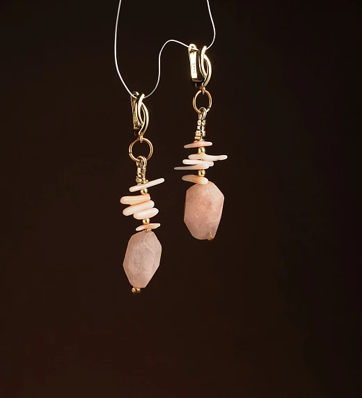 Серьги из Берилла и Коралла