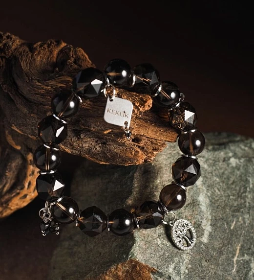 Браслет женский из Раухтопаза №15