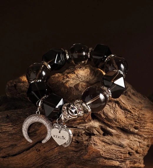 Браслет женский из Раухтопаза №12