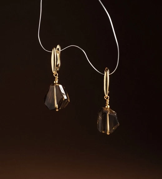 Серьги из Раухтопаза №3