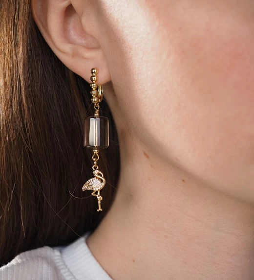 Серьги из Раухтопаза №4