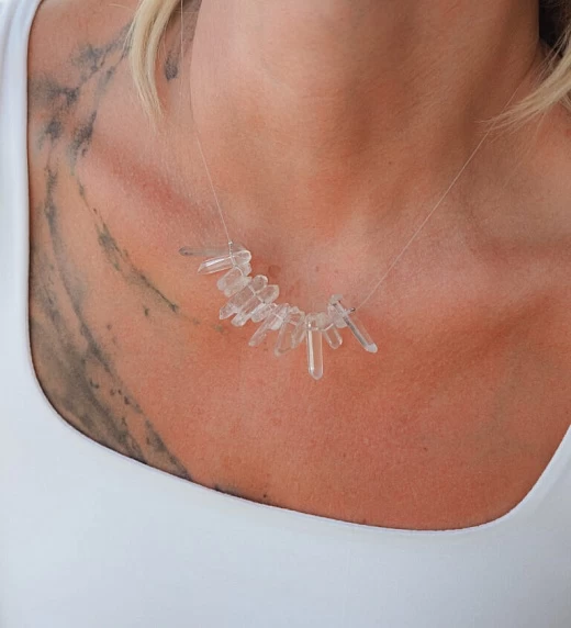 Чокер женский из Горного хрусталя №2