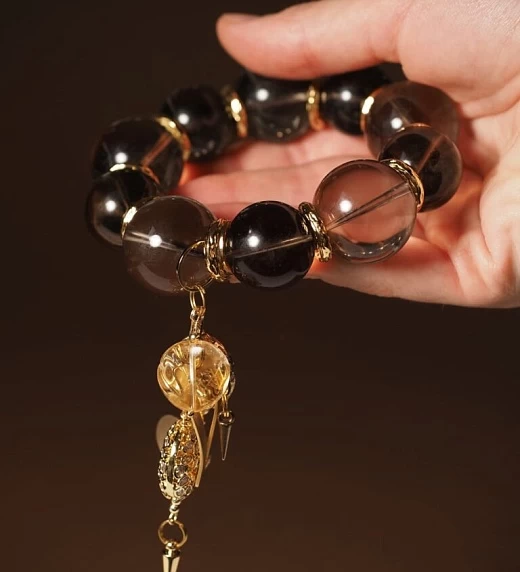 Браслет женский из Раухтопаза №11